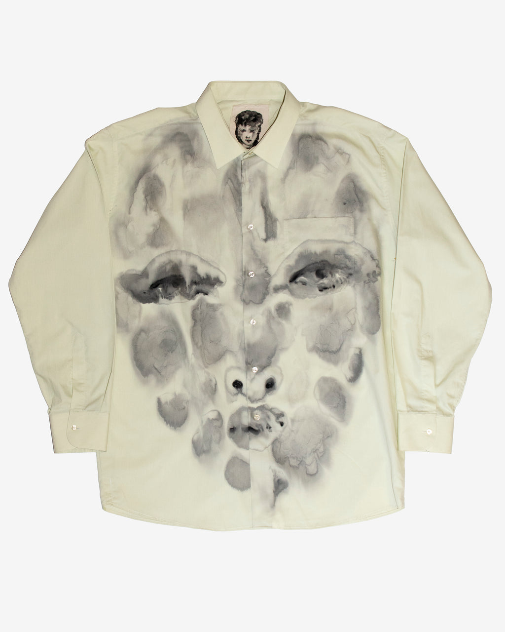Hand-Painted Vintage Long-Sleeved Shirt