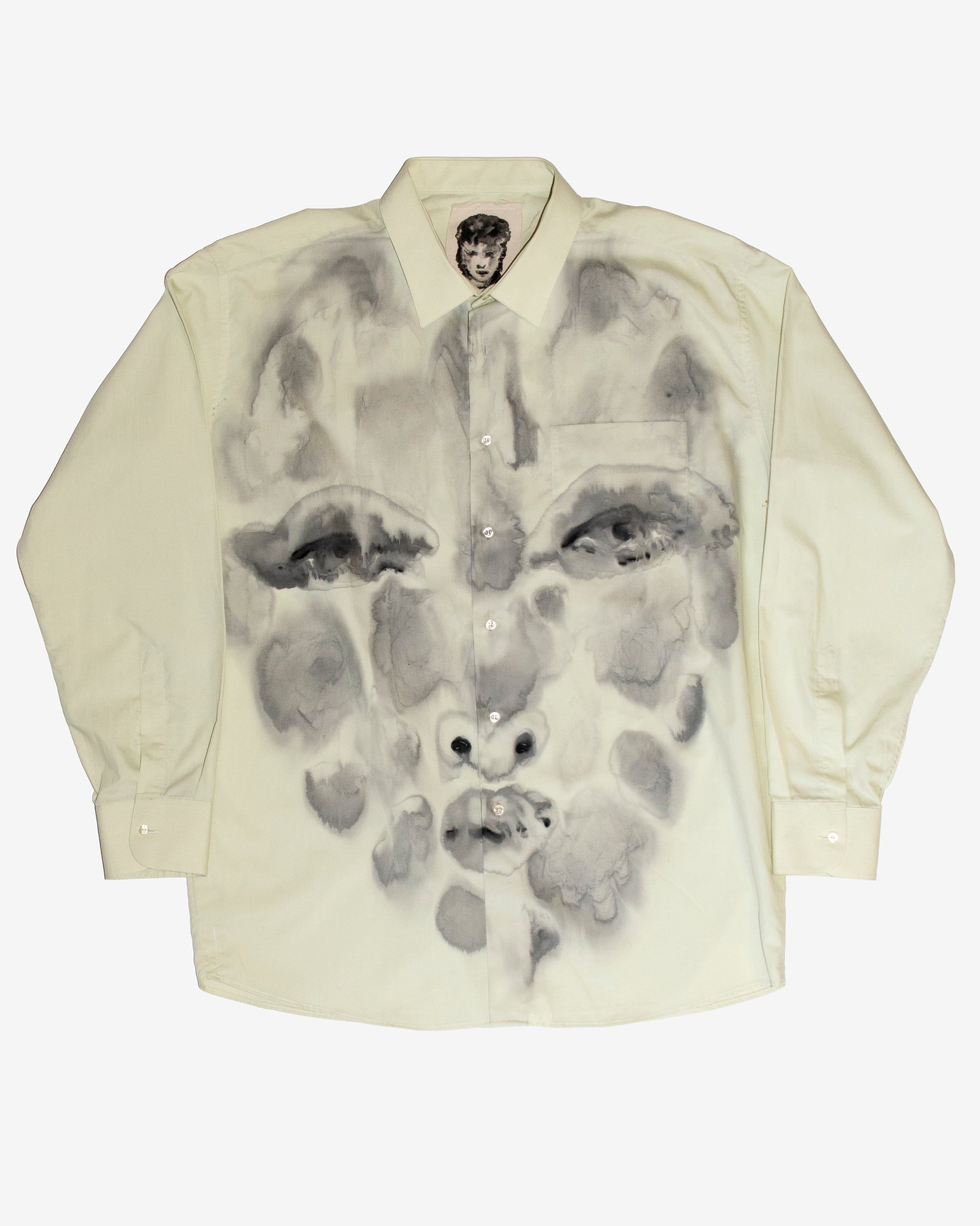 Hand-Painted Vintage Long-Sleeved Shirt